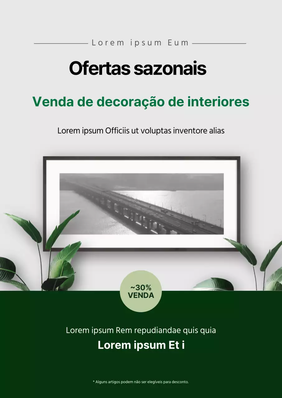 A fotografia ecológica destaca o mobiliário limpo Promova o seu evento