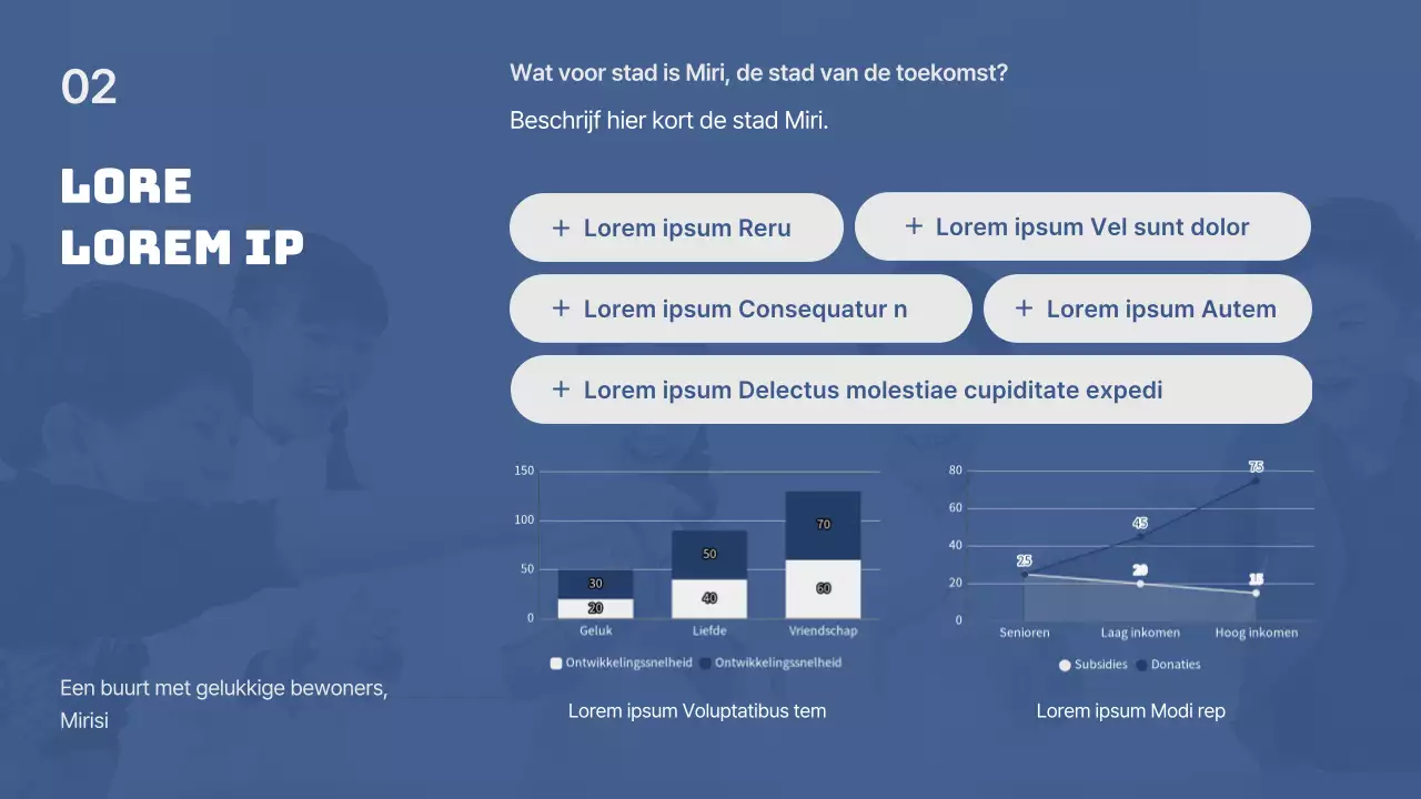 Basispresentatie blauw en grijs praten