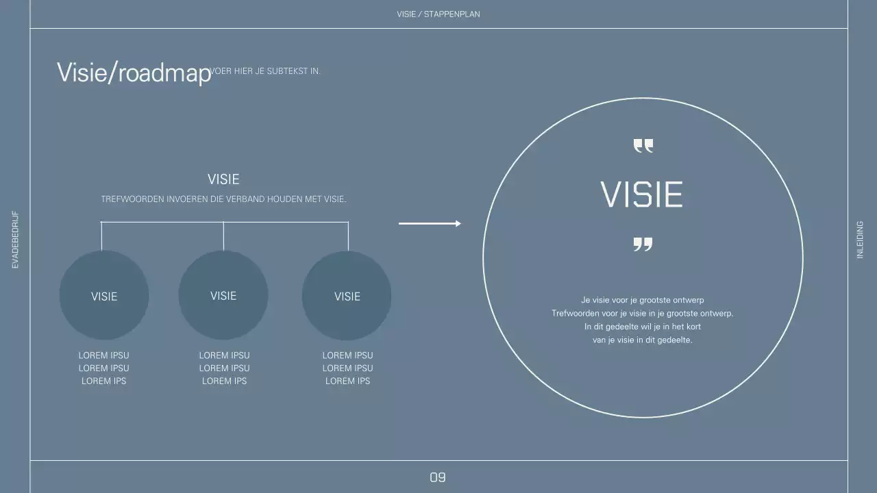 Eenvoudige lay-out in beige en marine voor een bedrijfsprofiel