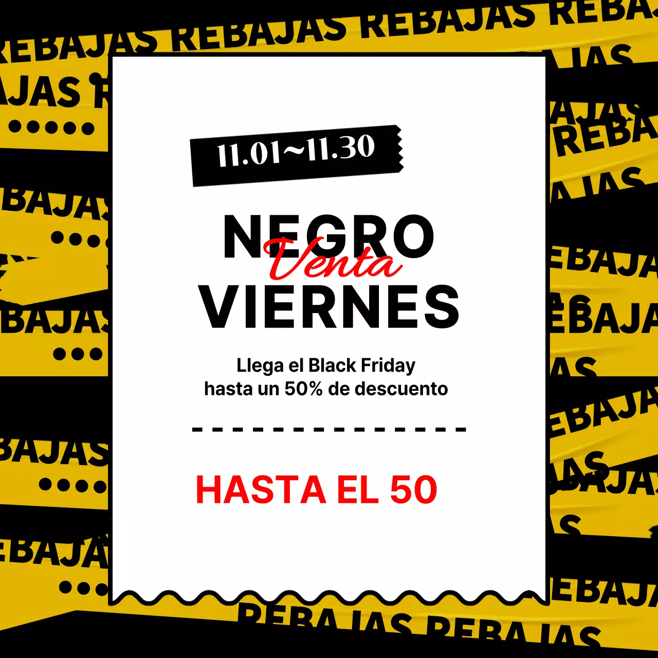 Black Friday en negro y amarillo