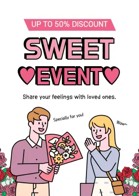 Pink Trendy Event Promotion Poster