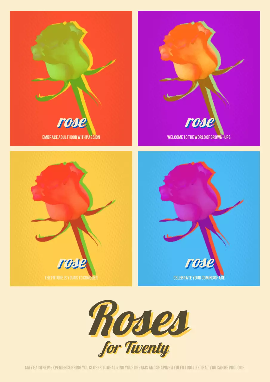 Colorful Pop Roses Promotion Poster