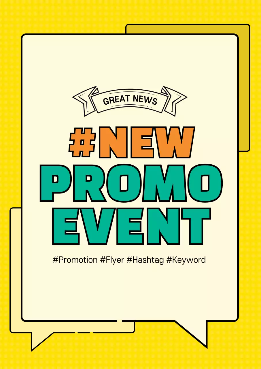 Yellow Trendy Promo Flyer Poster