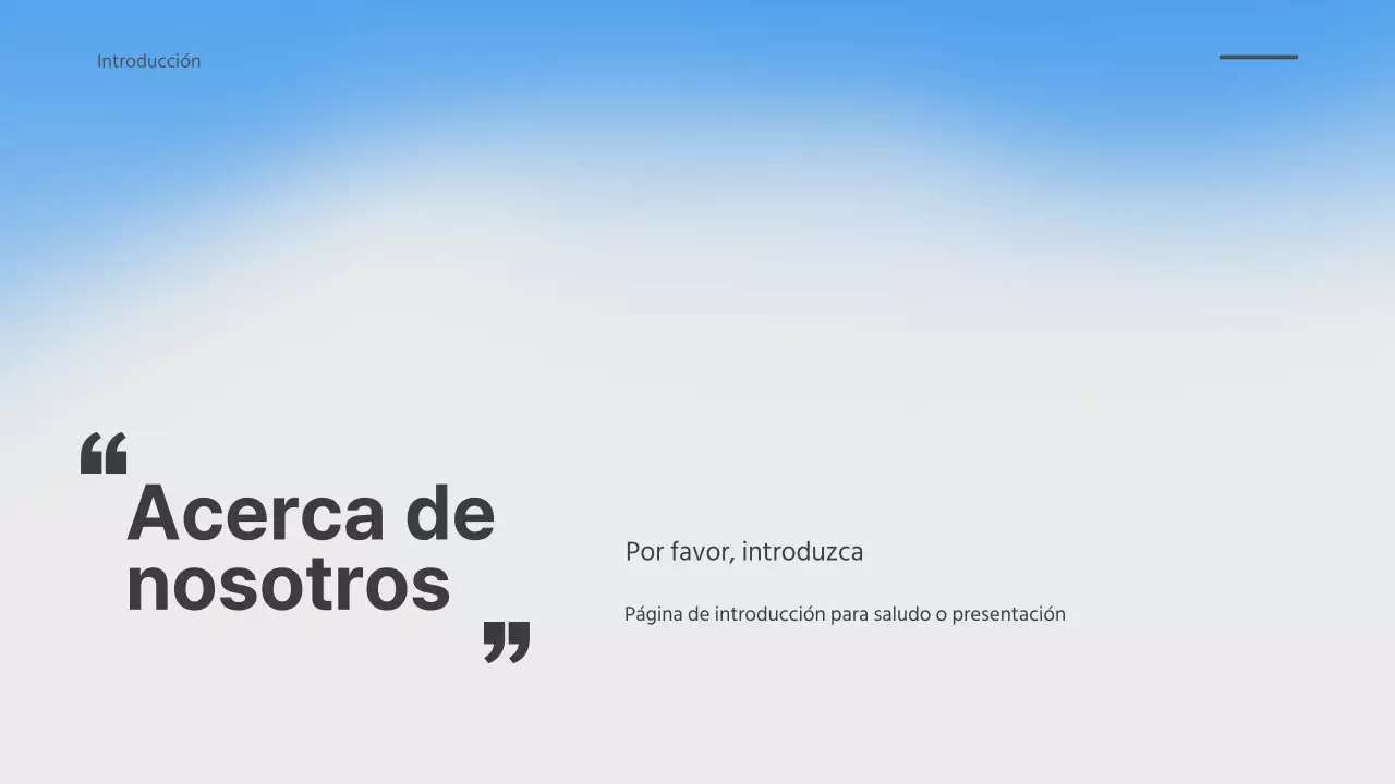 Presentación de degradado borroso