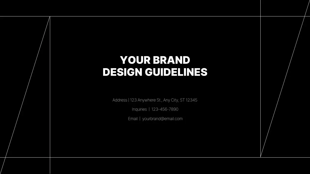 Black Modern Brand Guideline Presentation