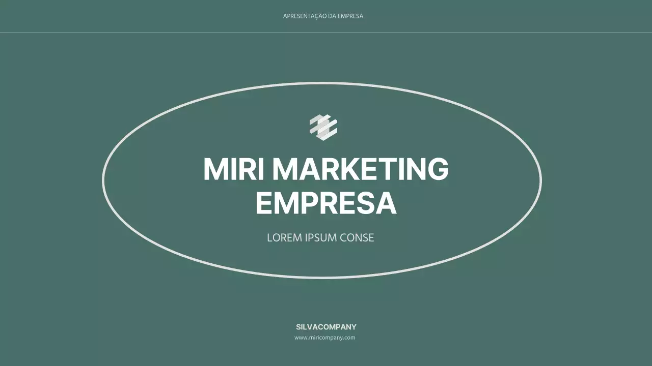 Um perfil de empresa simples em verde e bege