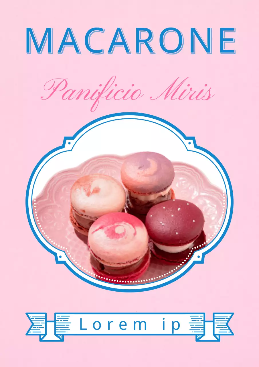 Simpatico design della guida del caffè Macaron in rosa e blu