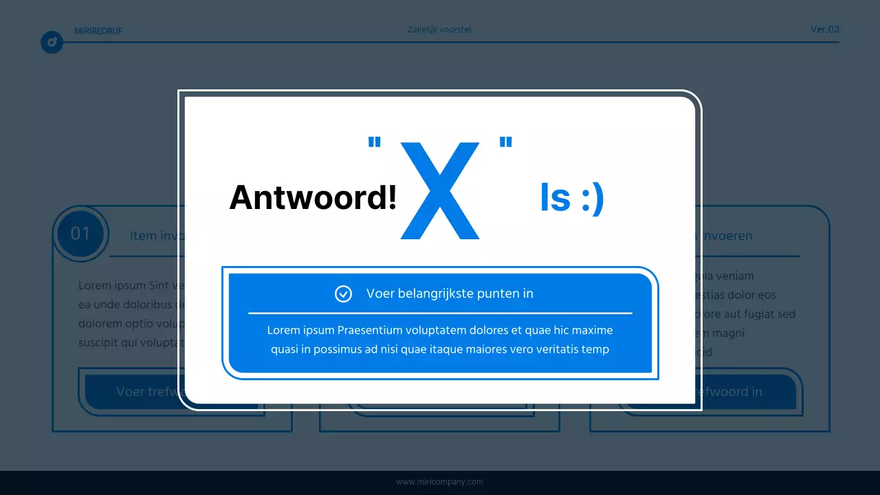 Eenvoudig blauw en wit tekstmarkeringsrapport