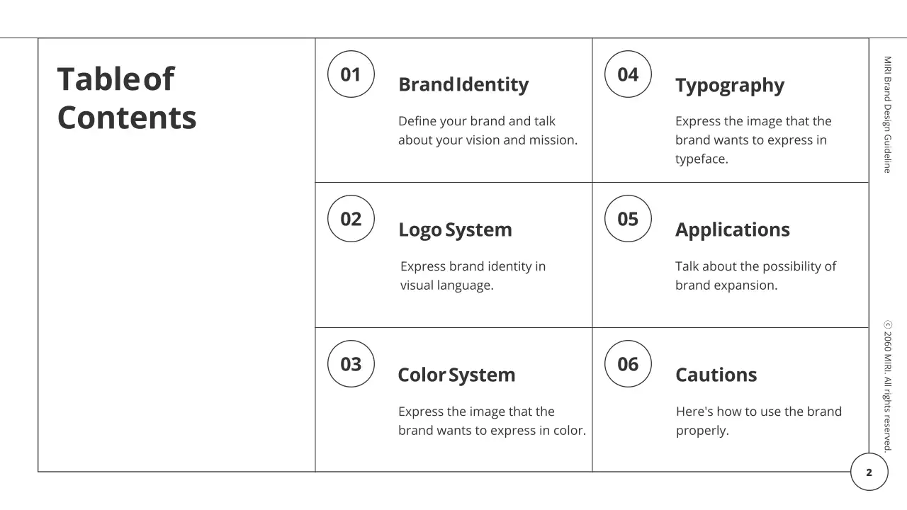 Presentasi Panduan Merek Minimal Hitam