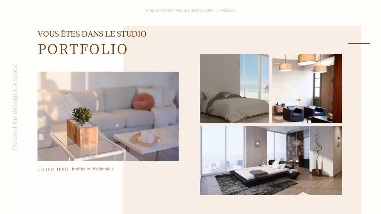 Présentation simple beige