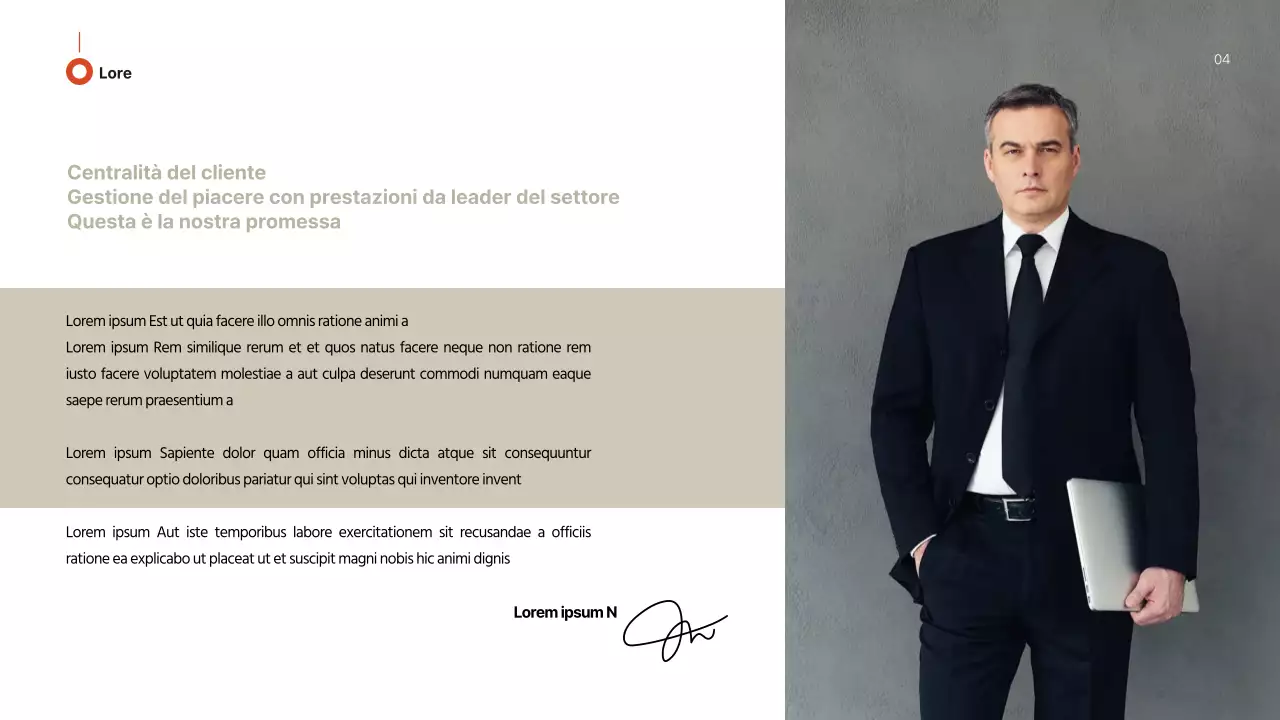 Proposta commerciale dal sapore rosso-marrone