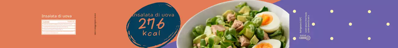 foto arancione viola insalata etichetta informativa sugli alimenti