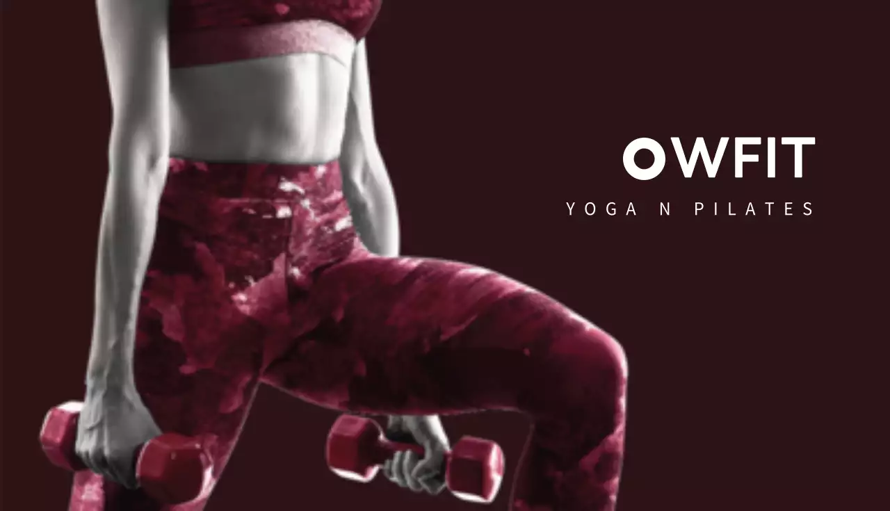 ピンク シンプル フィットネス 名刺