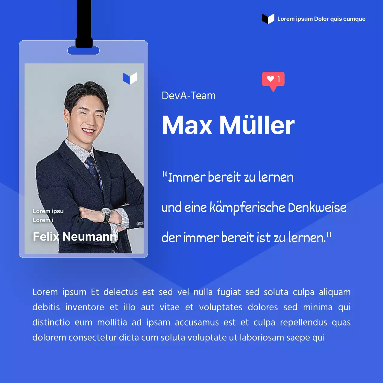 Eine klare und einfache Einführung für neue Mitarbeiter in Blautönen CardNews