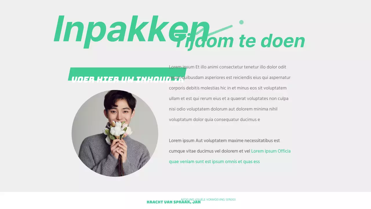 10 minuten toespraak door Chulwoong Kim