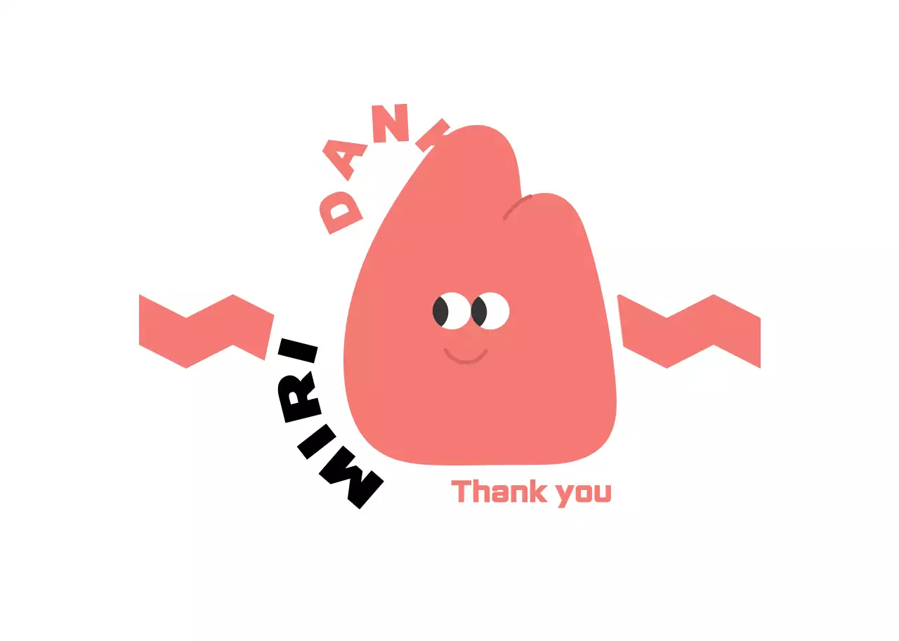 Customer appreciation stickers with cute yellow and pink illustrated characters