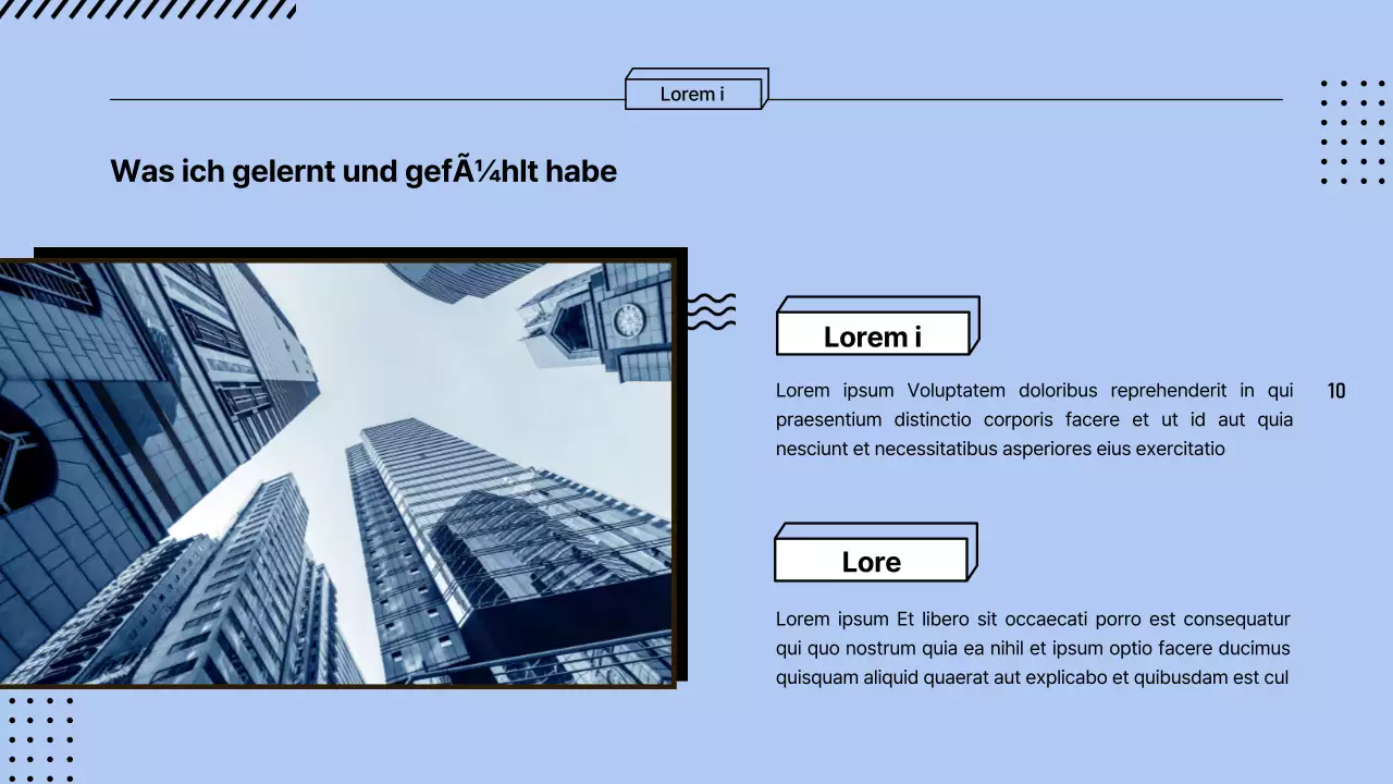 Bunte, umrandete Berichte zur Berufserkundung