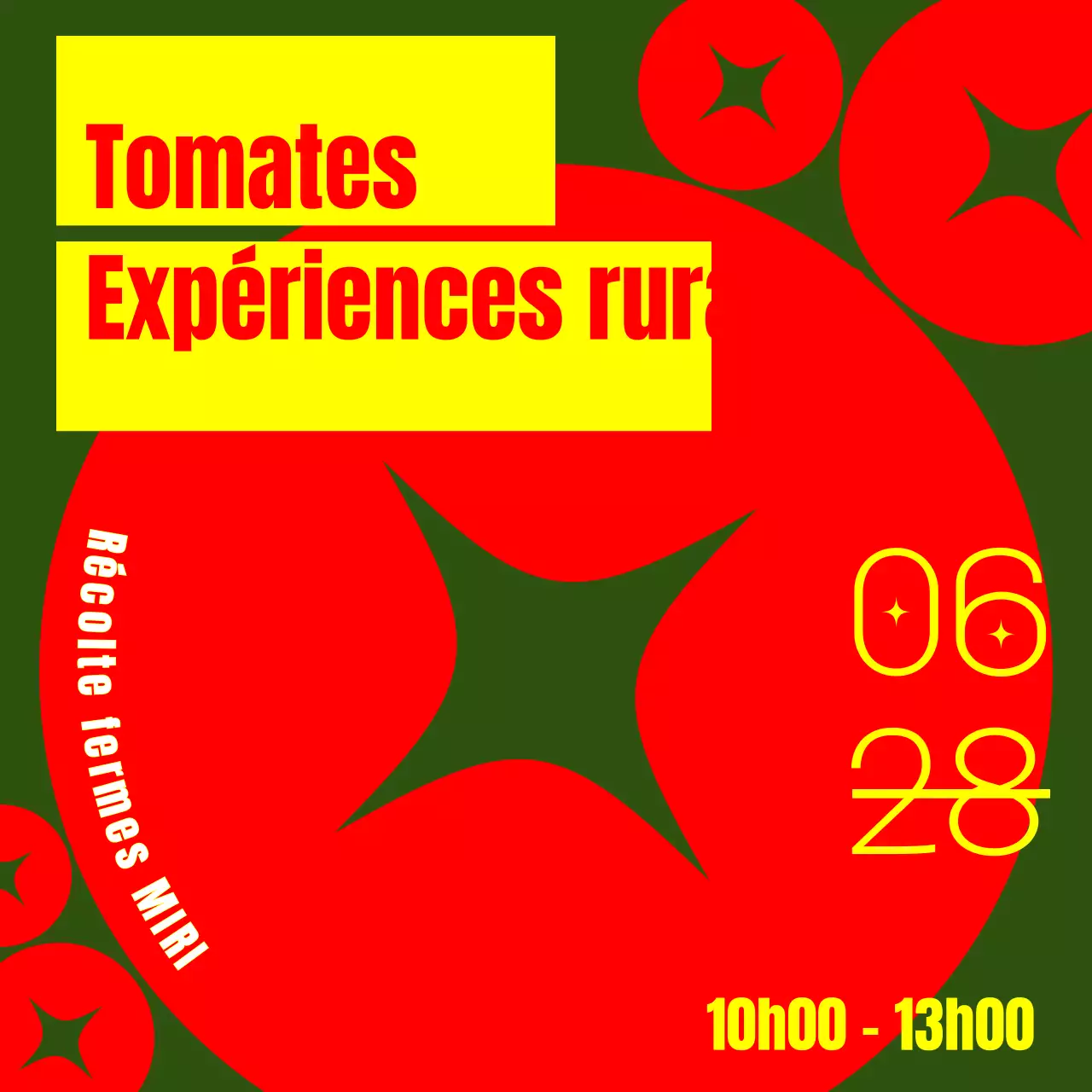 Promouvoir les expériences rurales avec de simples tomates rouges et vertes