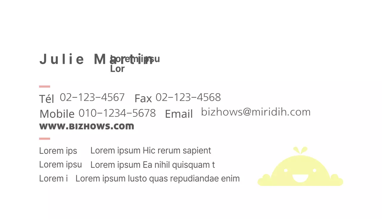 Carte de visite du directeur de Biz Preschool