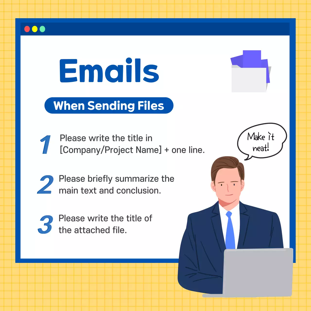 Yellow Simple Work Guide Instagram Carousel