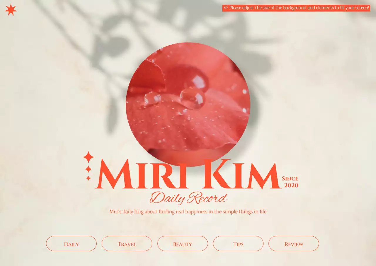 Coral Elegant 블로그 레이아웃 포스터