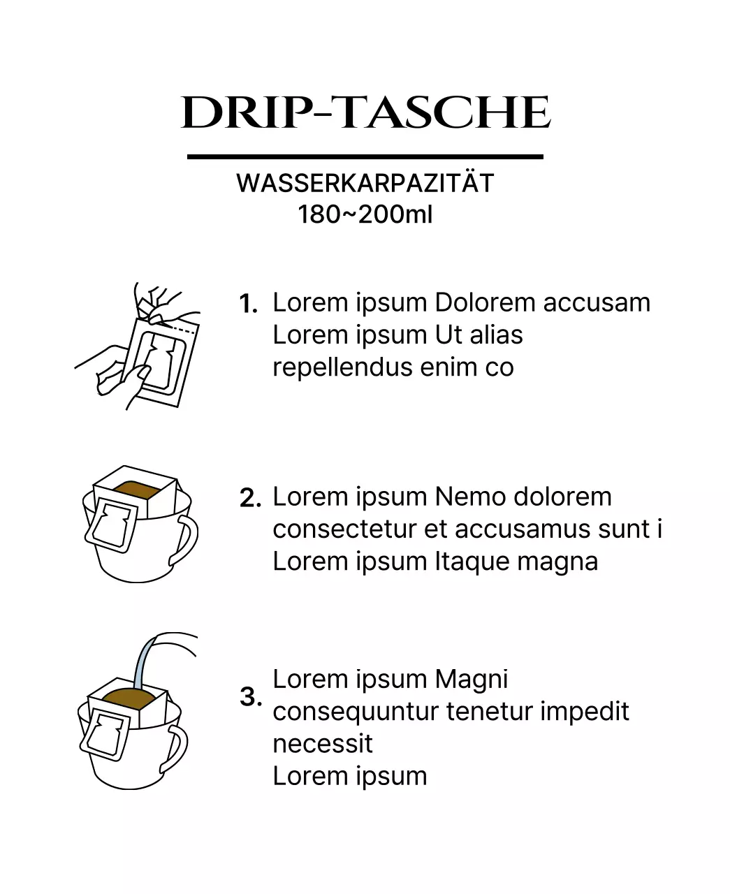 Beutel mit Kaffeelogo in Beige