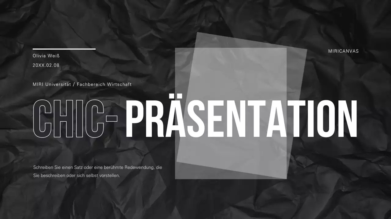 Eine schicke Präsentation