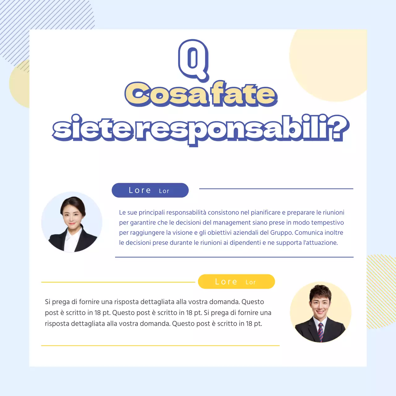 Reclutamento moderno in azzurro e giallo