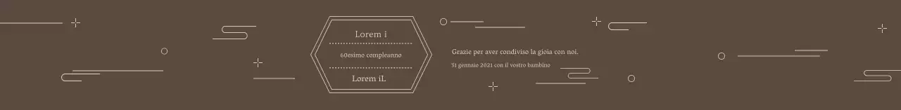 Festa di pensionamento con modello tradizionale marrone