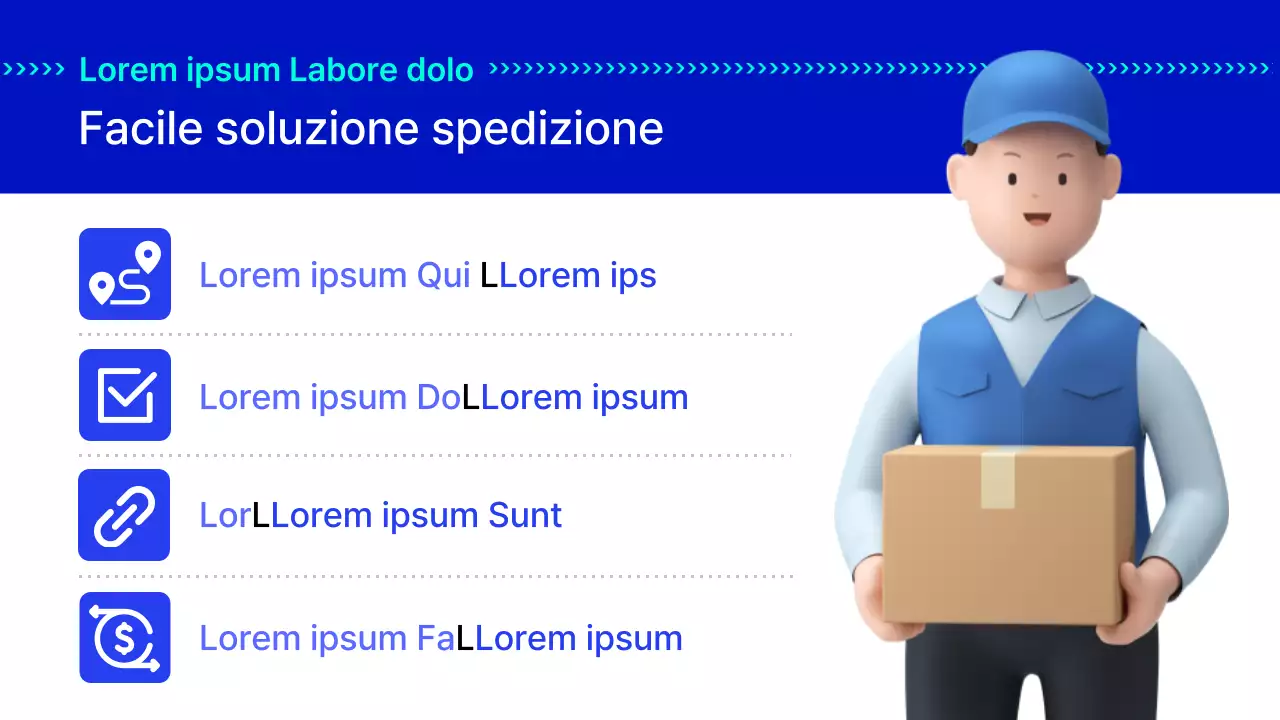 Il progetto per servizi di consegna rapidi