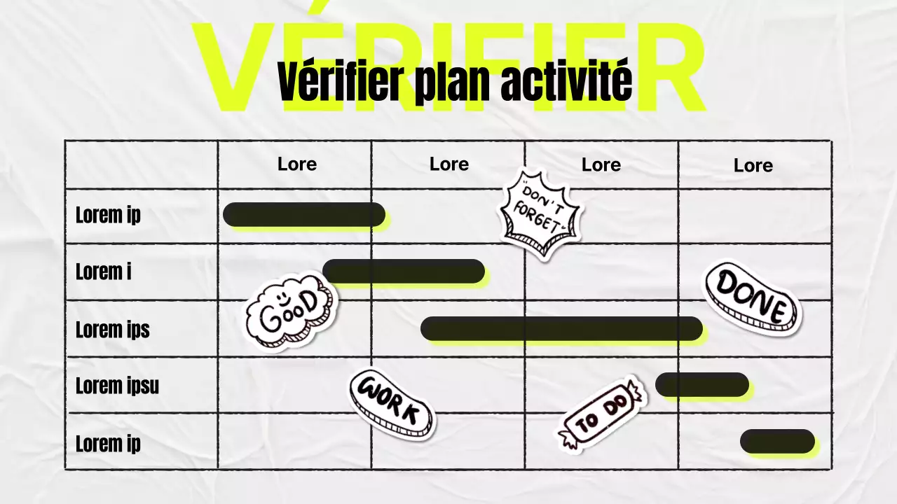 Minutes d'étude simples en jaune et gris