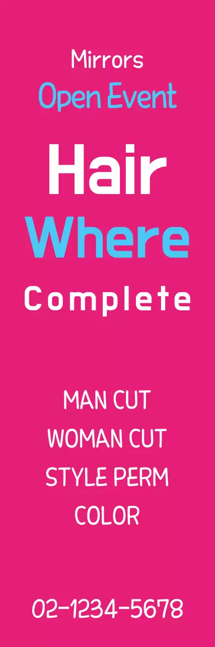 Banner de promoção de cabelo rosa da moda