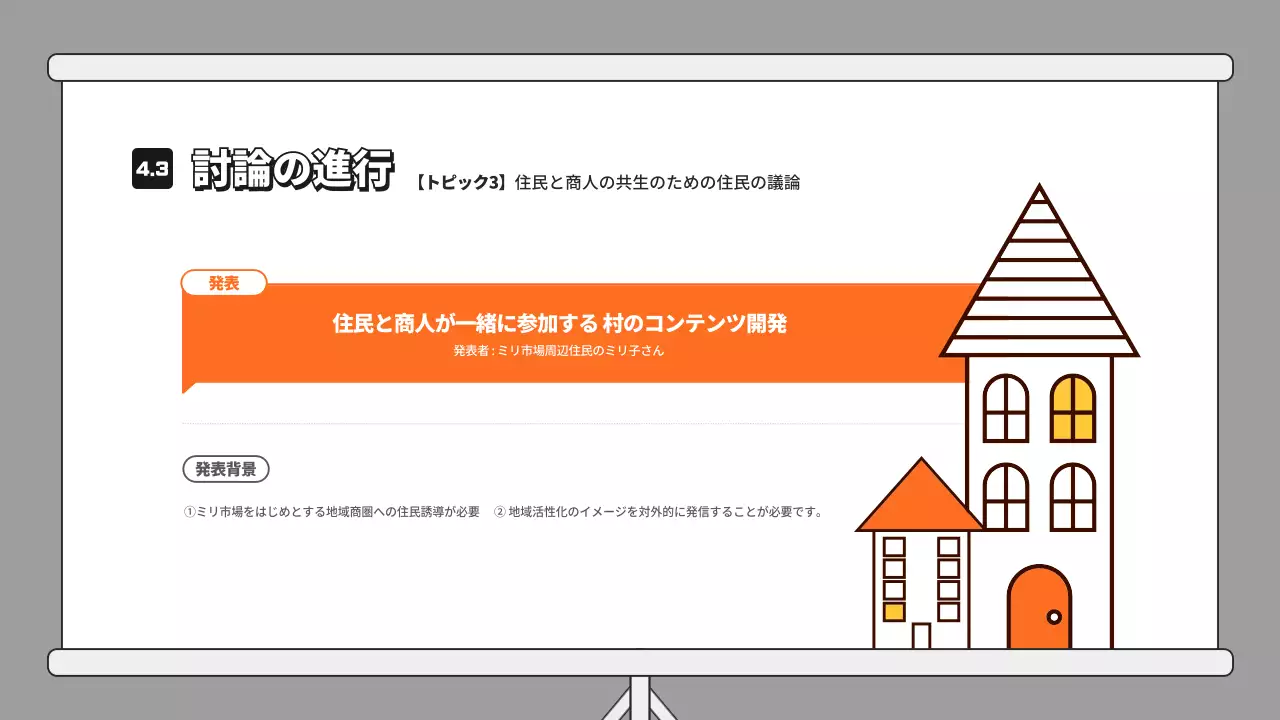 黄色 シンプル 討論会 プレゼンテーション