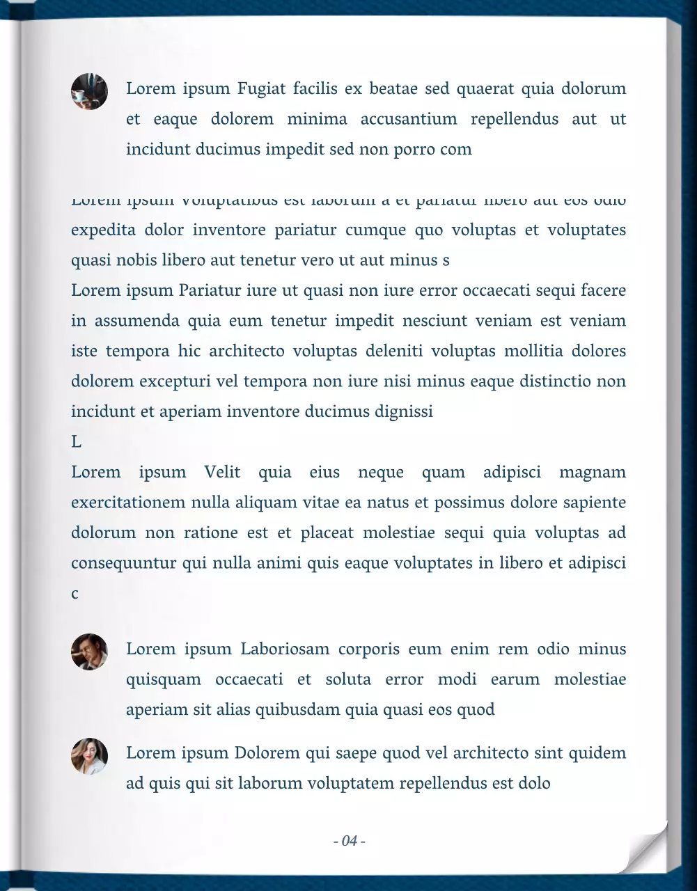 Web novel storytelling in blu e bianco con un concetto di libro classico elegante e di classe