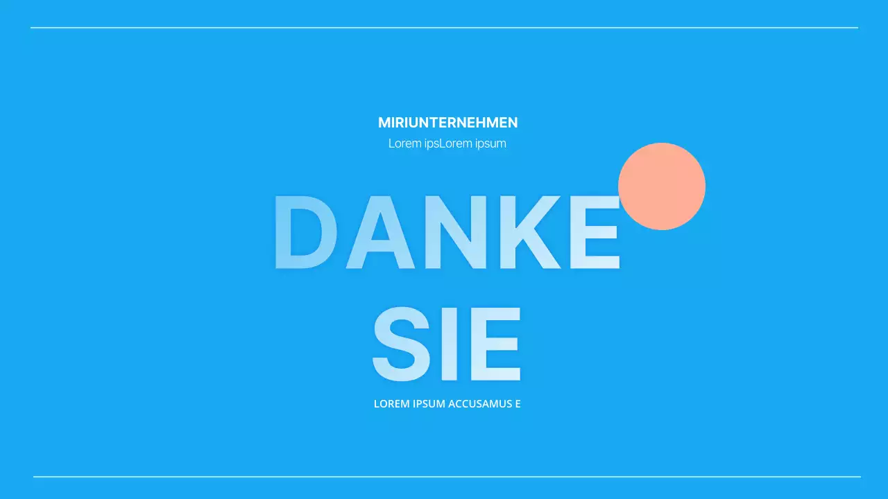 Einfache Neujahrs-Präsentation eines Businessplans in Hellblau