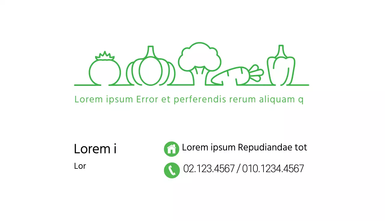 Ilustración verde sencilla tienda de verduras