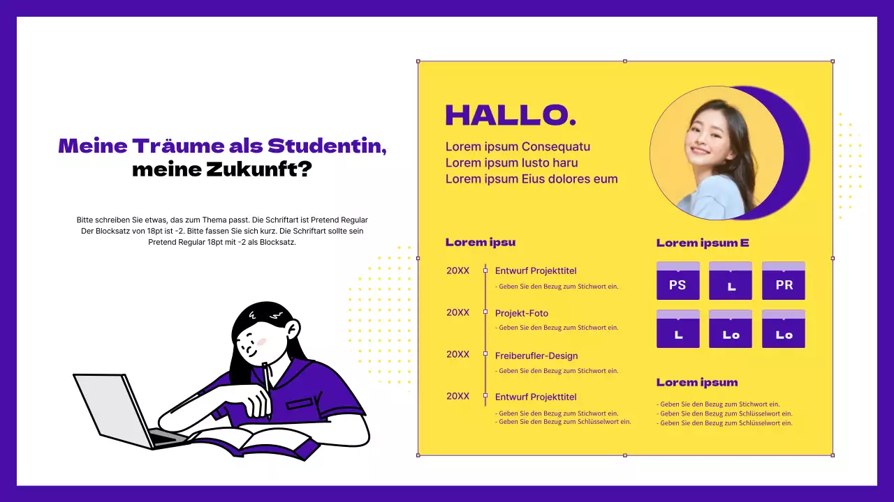 Gelbe und violette Sonderangebote für Schulabgänger