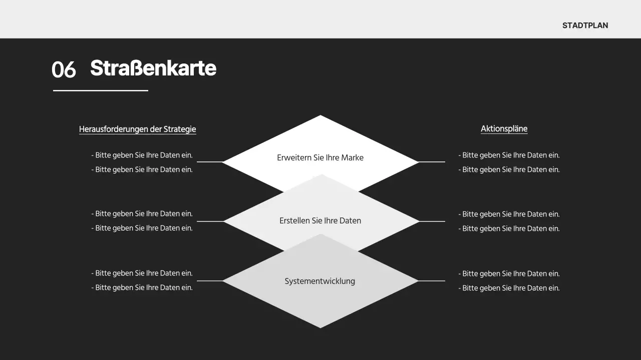 Ein einfaches Unternehmensprofil in schwarz-weiß