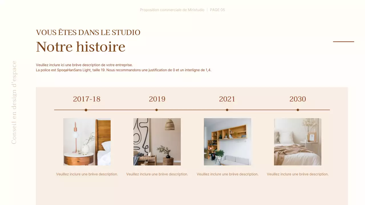 Présentation simple beige