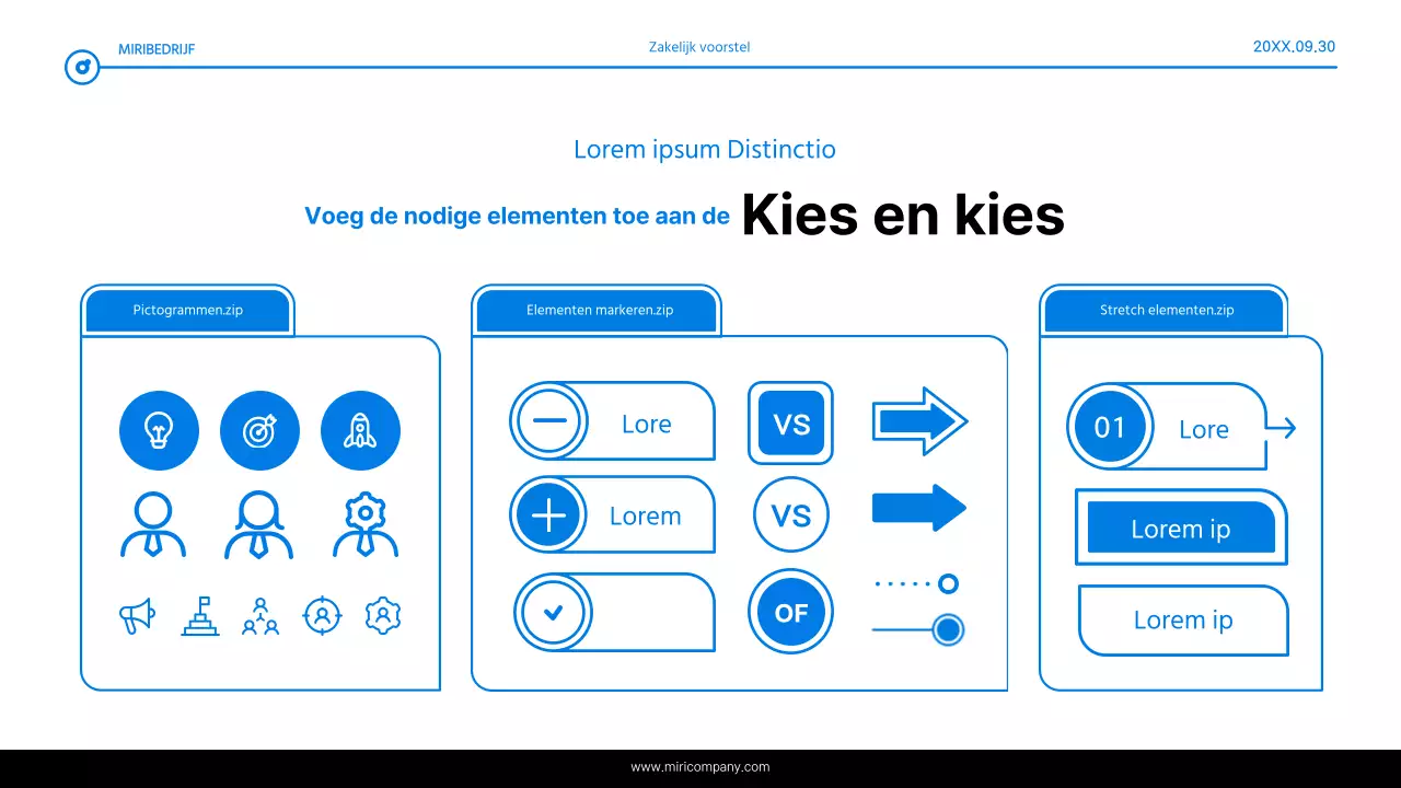 Eenvoudig blauw en wit tekstmarkeringsrapport
