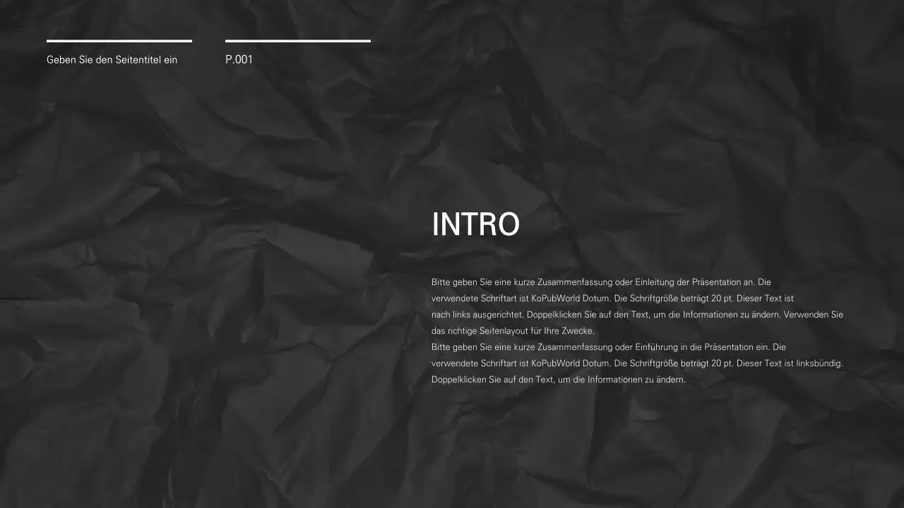 Eine schicke Präsentation