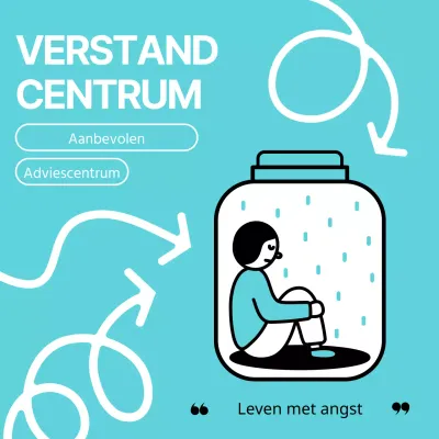 Psychologische adviesinhoud met eenvoudige illustraties in lichtblauw