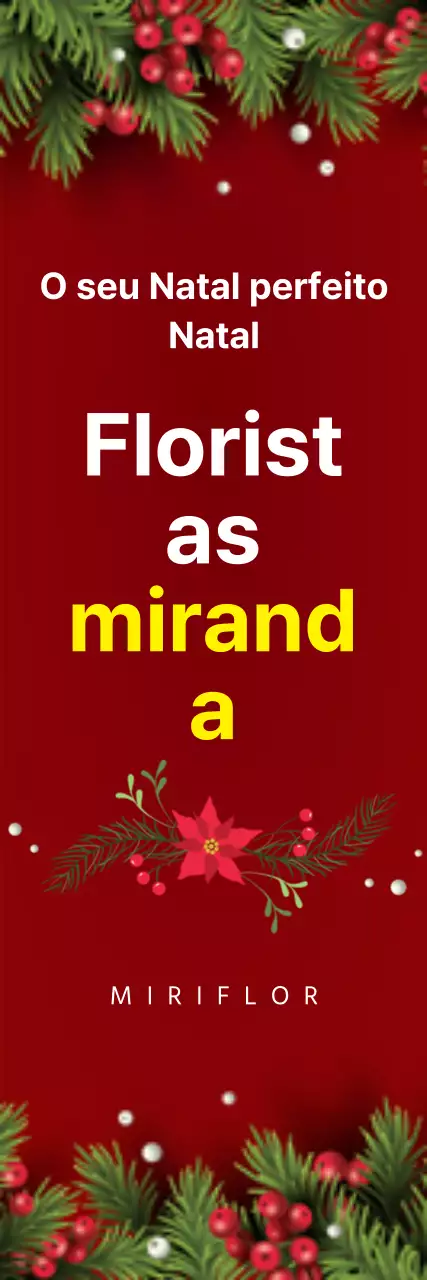 Estandarte de Natal de florista com grinalda vermelha