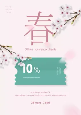Coupons pour les nouveaux clients