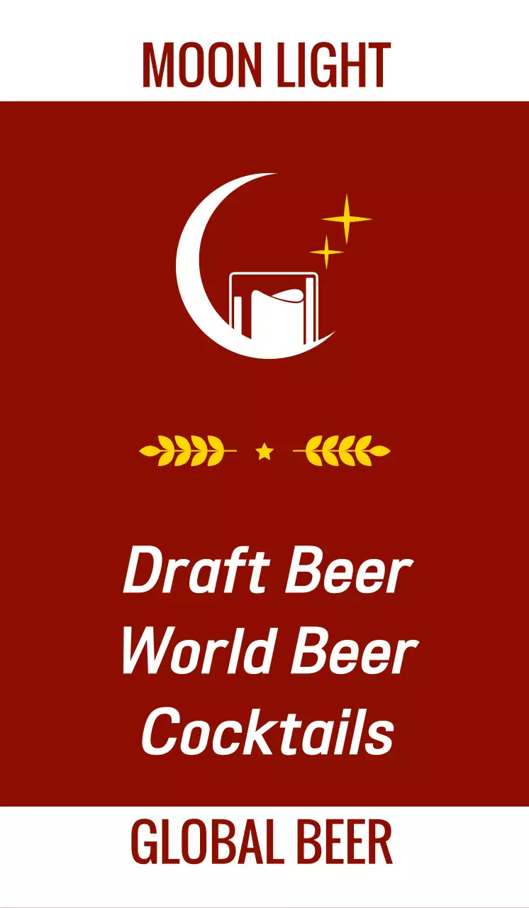 Pub yang emosional dengan foto dan logo anggur dan bir putih