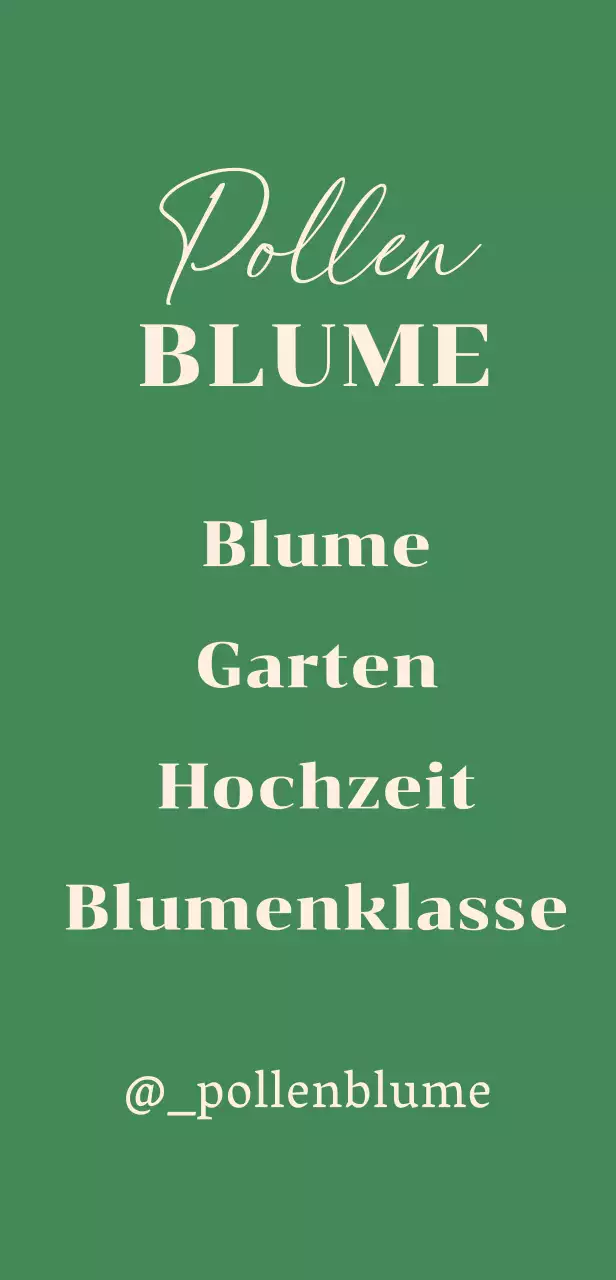 Blumenladenschild mit botanischen Illustrationen auf grünem Hintergrund