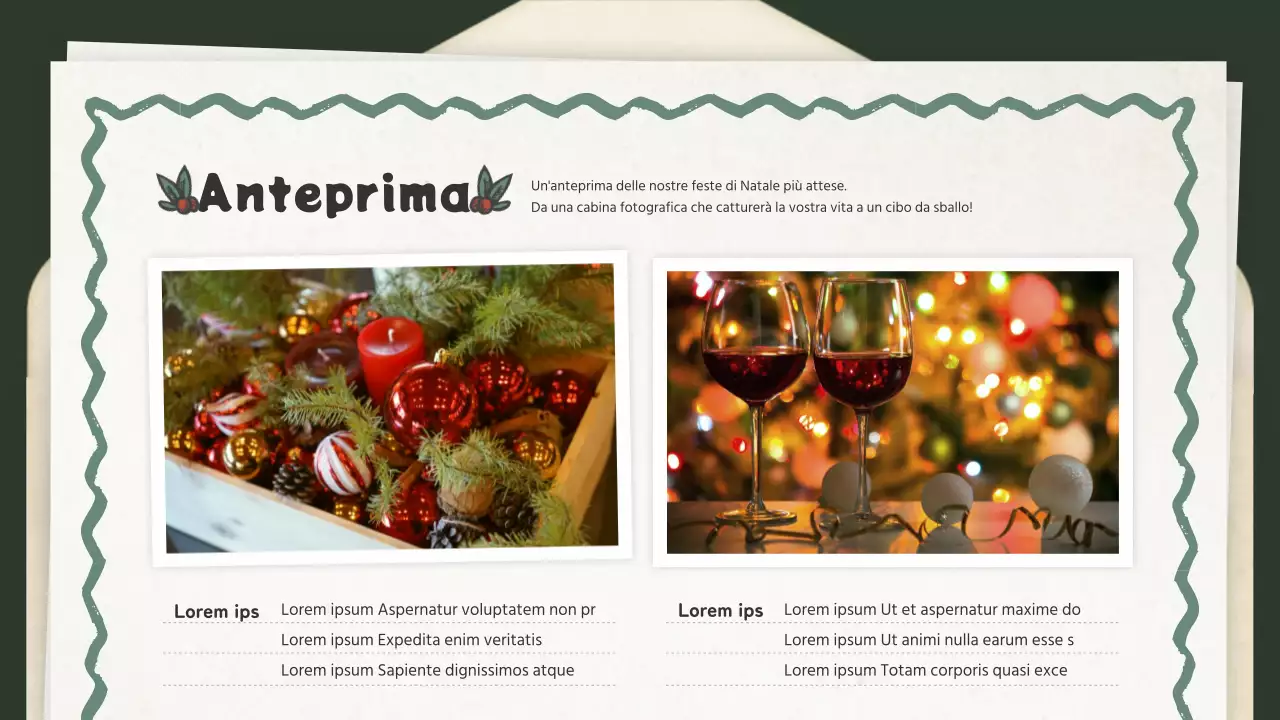 Invito vintage al concetto di lettera di Natale