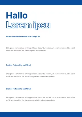 Einfacher blauer und weißer Schriftzug