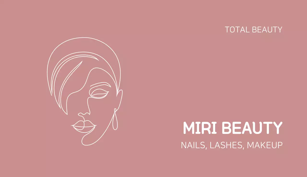 Pink Minimalist Beauty Business Card