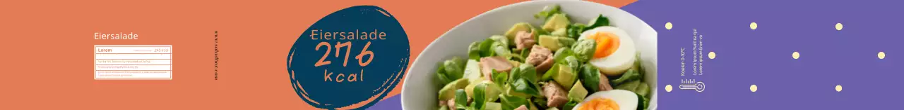 oranje paars foto salade voedselinformatie etiket